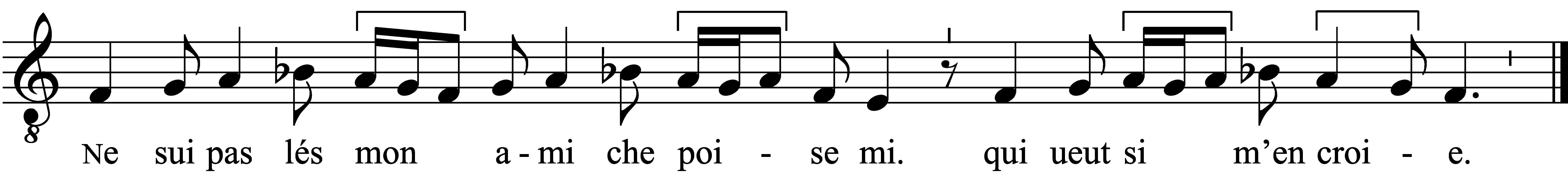 Refrain musical notation